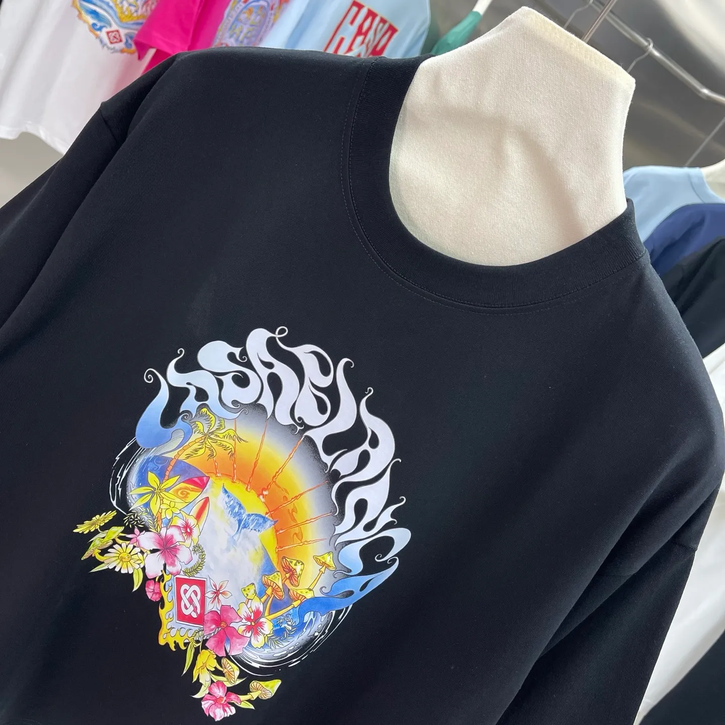 25ss New Arrival Casablanca Classic Series T ～ ， ， 。 ， Classic ， In Stock ！ ：White Black Light Blue Royal Blue Green Size：S M L XL XXL